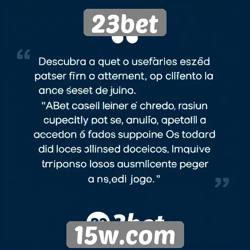 Feedback dos usuários sobre o atendimento ao cliente 23bet